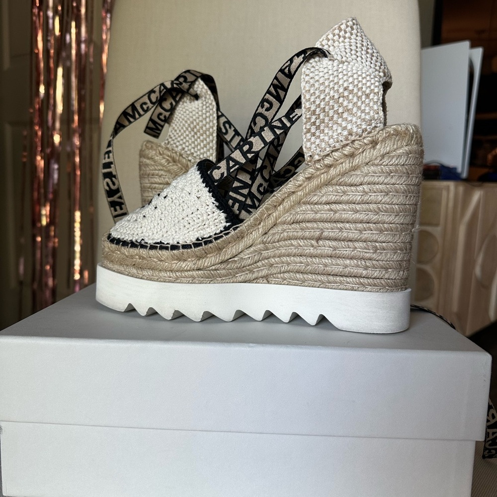Stella McCartney Gaia Heart Crochet Espadrilles - Picture 5 of 14